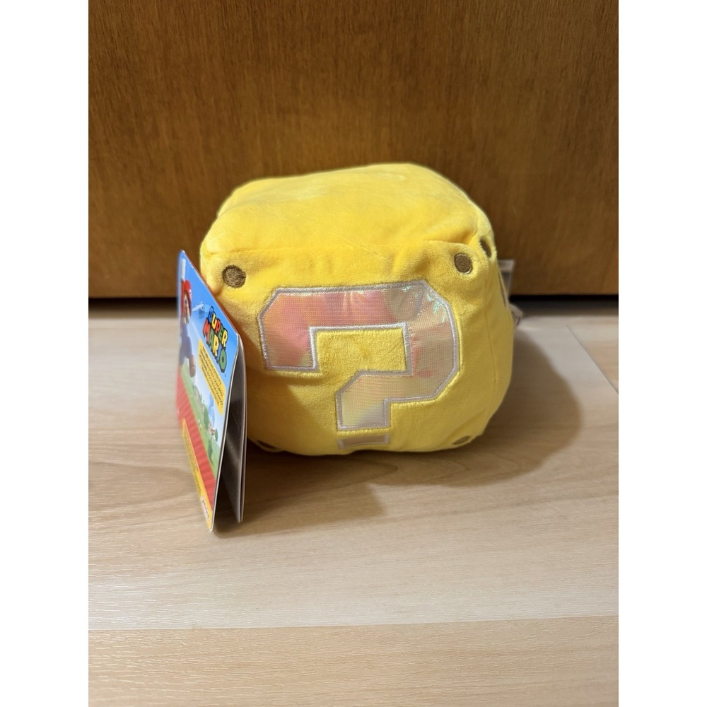 Super Mario World of Nintendo 6" Coin Block Yellow Plush with Sound *Working*